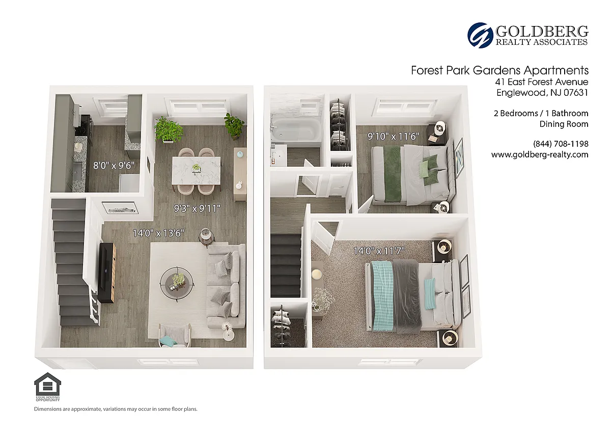 Floor plan Two Bedroom