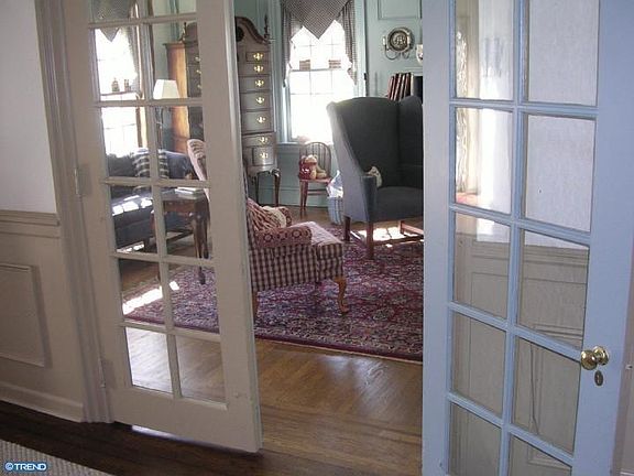 French Doors Leading into Living Room