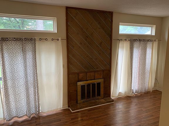 Living room with fireplace