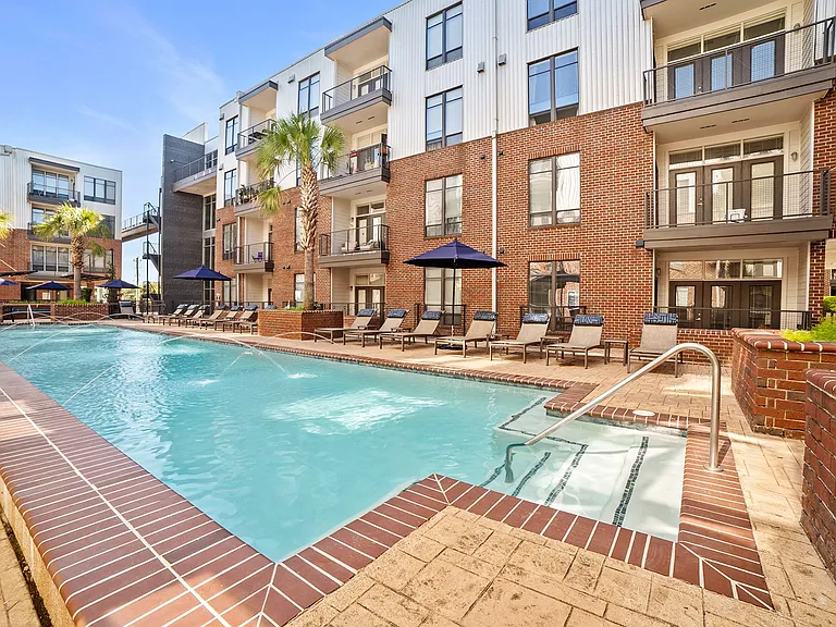 Swimming pool and outdoor lounge area