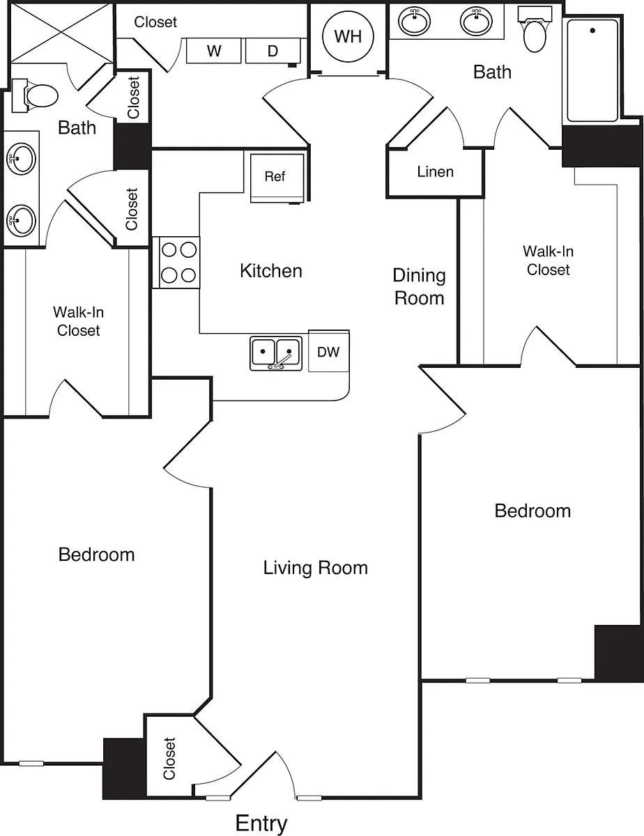 Floor plan 2 Bedrooms B2