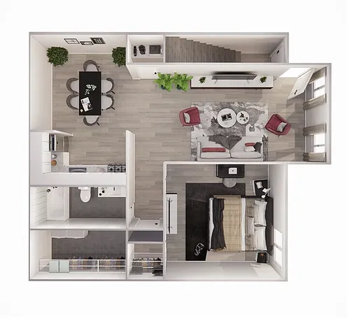 Floor plan 1 bedroom