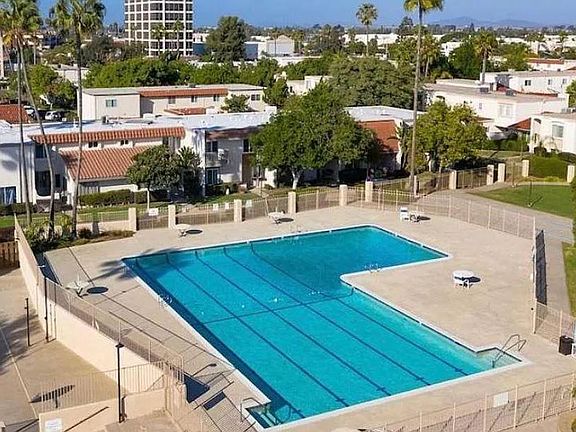 Pool and basketball/pickleball court