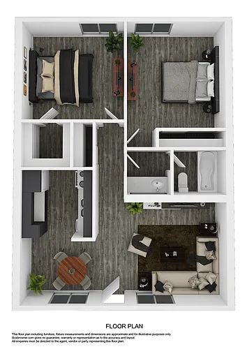 Floor plan Two Bedroom