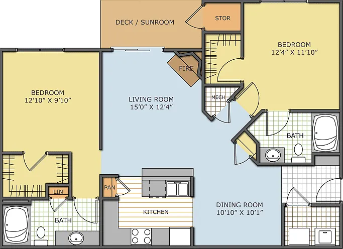 The Palmer - Wellesley - 2 Beds - 2 Baths - 1216 Sq. ft.