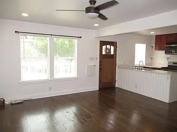Beautiful hardwood floors, open concept room