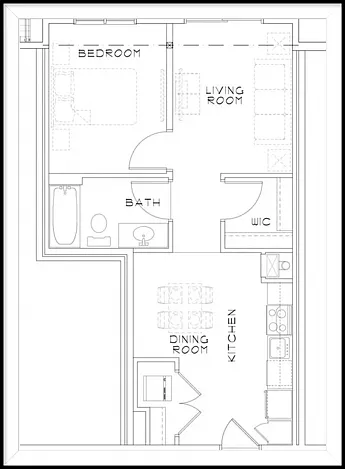 1 Bedroom Floor Plan 1 Bedroom Floor Plan
