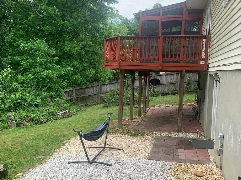 Outside view of rear of the house