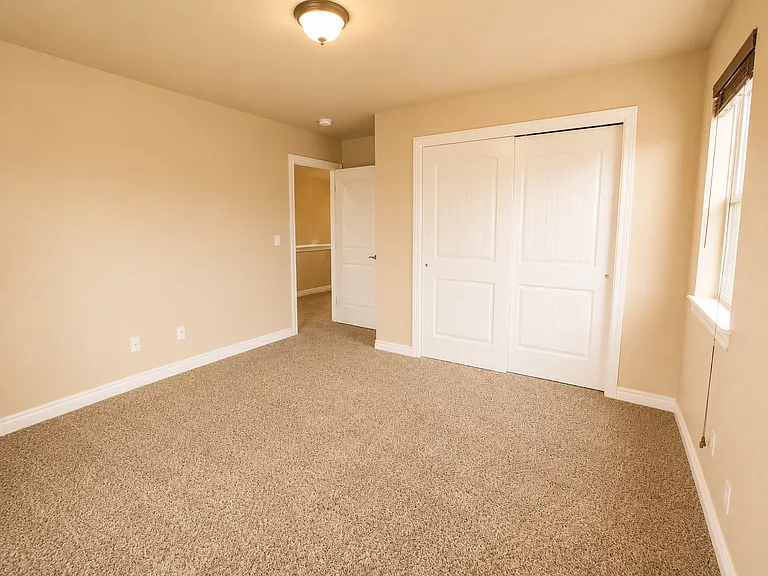 Closet space in the third bedroom.
