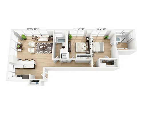 Floor plan Two Bedroom (B2B-775)