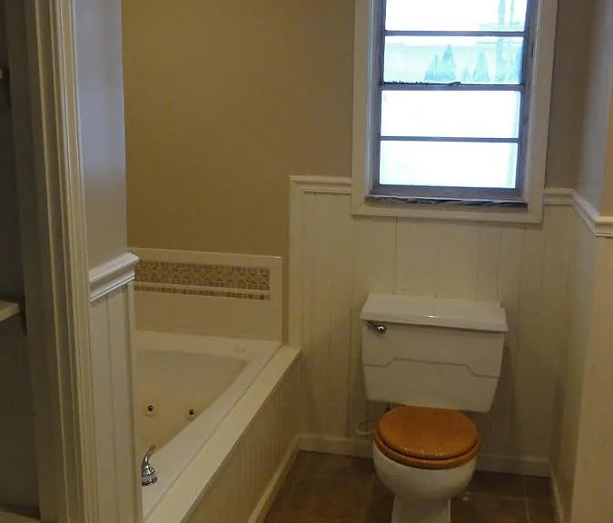 Full bath with shower and tub