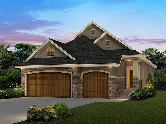 Exterior view of the French Chateau Elevation for the Sereno 2 model by Brookfield Residential in Ca