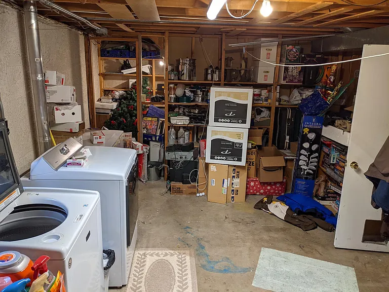 downstairs laundry room