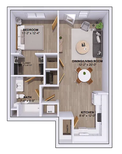 Floor plan 5A-1P