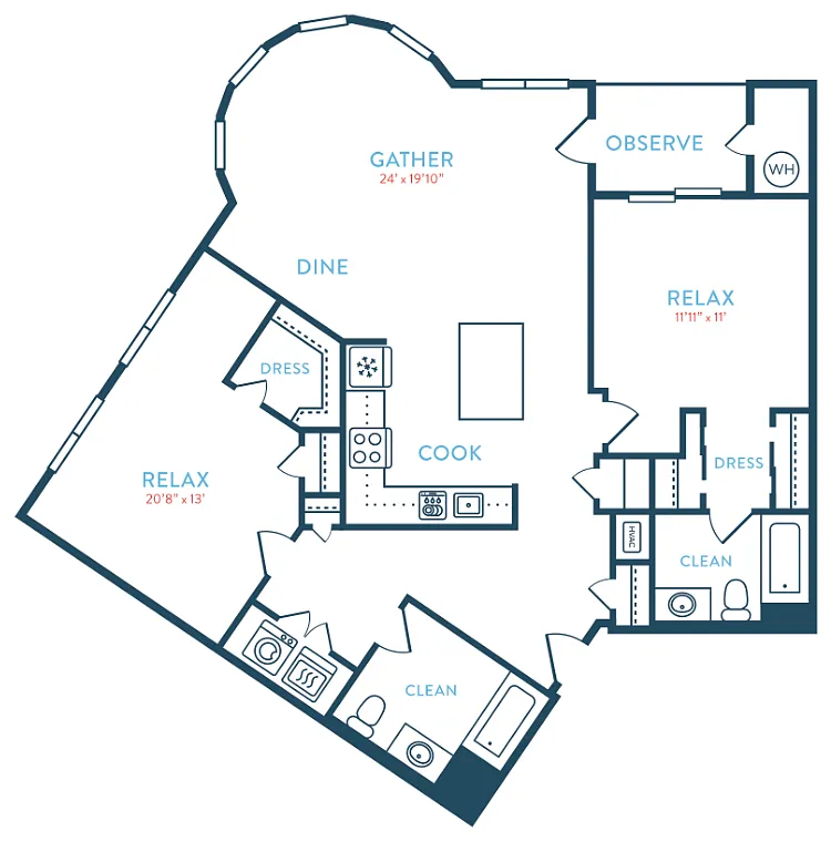 Floor plan 1336 Waypointe B6