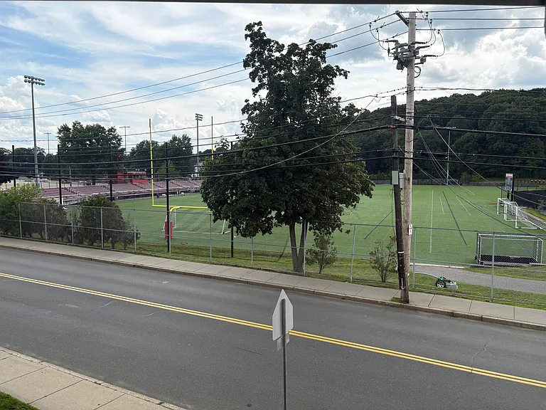 Front deck view of Orchard Street and Victory Field.