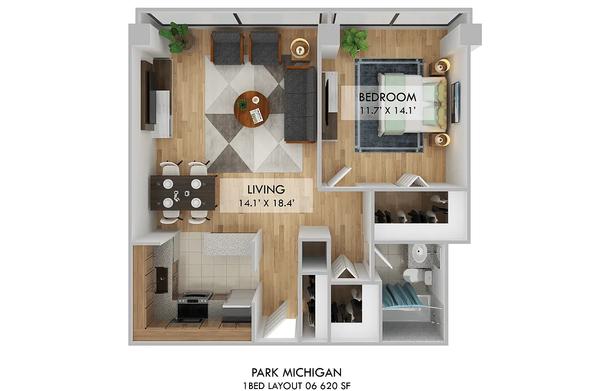 Floor plan 1bd 1ba 06