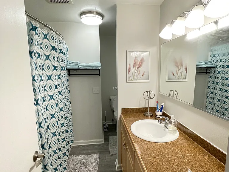 Bath shared with Bedroom 1 and 2