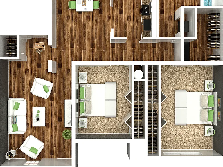 2 Bedroom 1 Bath Washer Dryer connections 2 Bedroom 1 Bath Washer Dryer connections