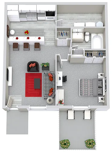 Floor plan 1 BED | 1 BATH