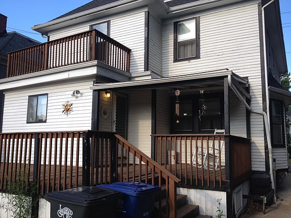 Back with deck and balcony