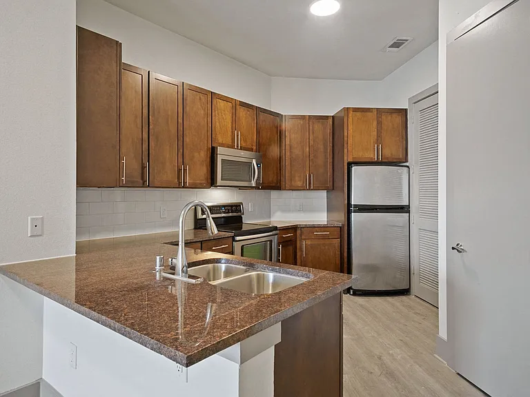 Modern renovated kitchen with elegant finishes