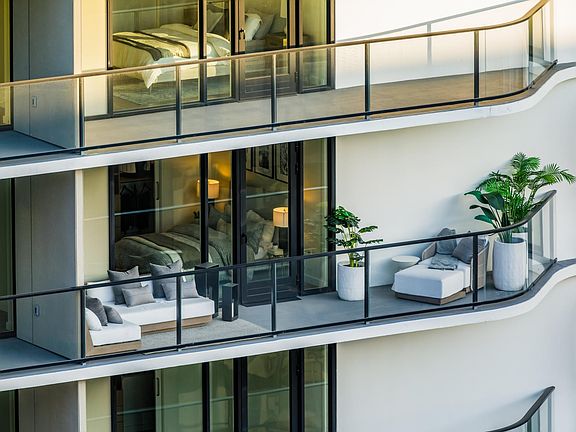 Studio apartment balcony