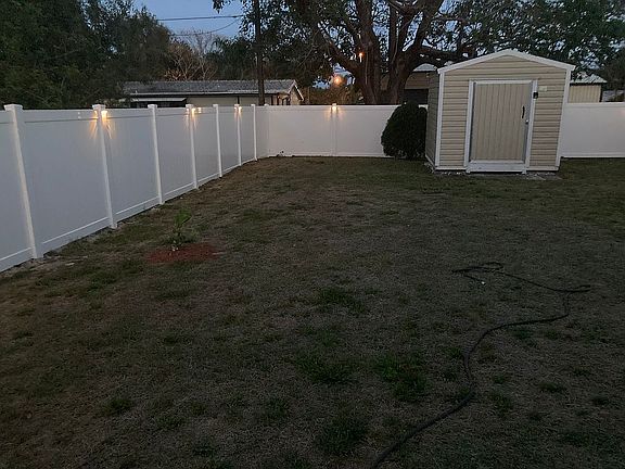 Lighted 6 foot privacy/shed
