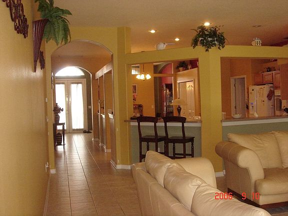 kitchen and family room