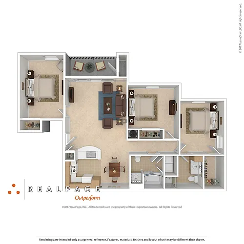 Floor plan 3 Bedroom Traditional