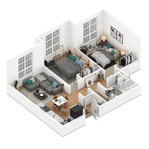 Floor plan 2 bedroom