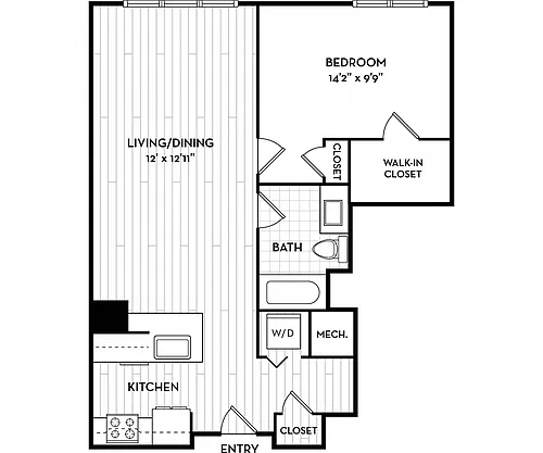 Floor plan 738 Sq Ft