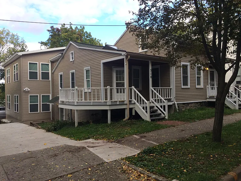 Front of house and balcony