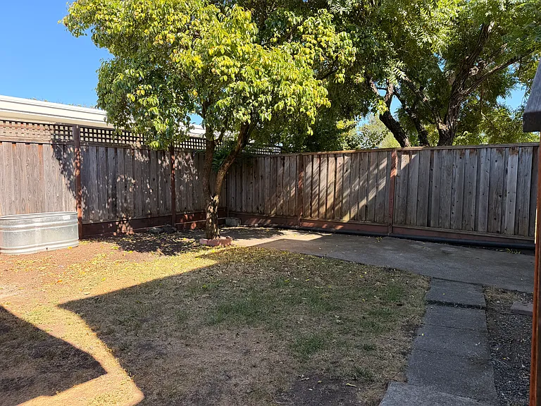 Private yard and patio