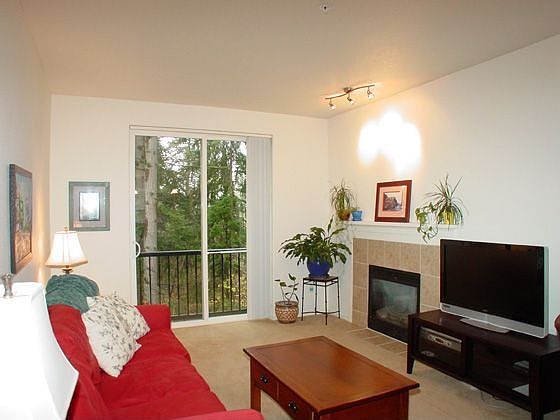 Inviting Great Room w/oversized glass slider & cozy gas fireplace