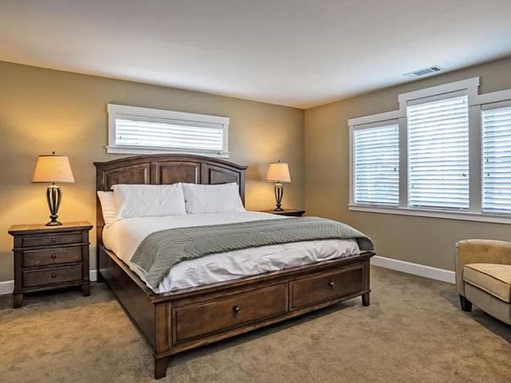 Master Bedroom Suite with Fireplace Walk In closet and Large Master Bath.