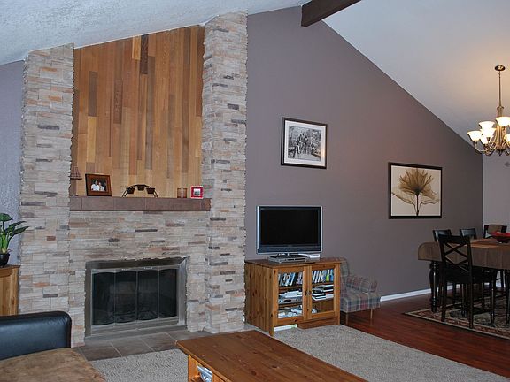 Vaulted Ceiling and Custom Fireplace Surround