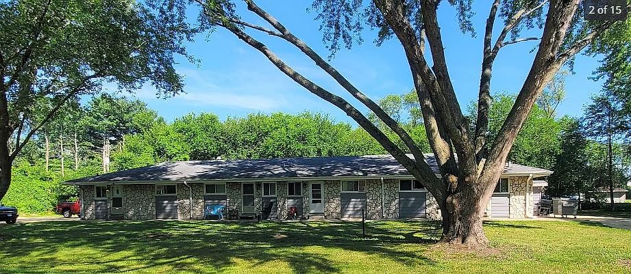 front of complex