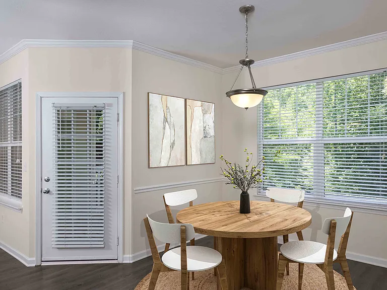 Dining area with ample natural light