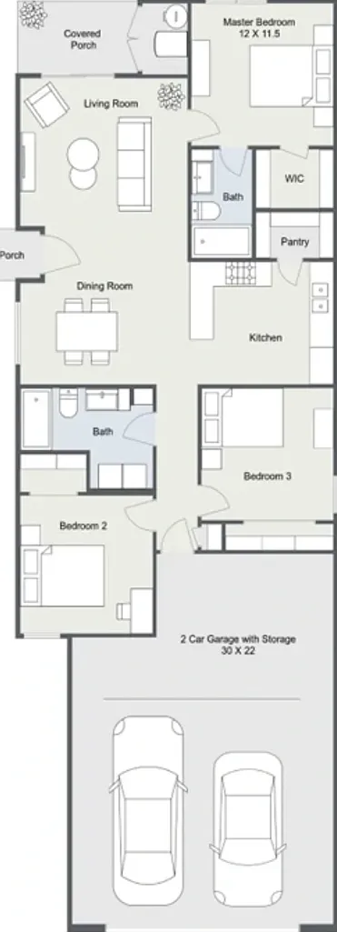 3-Bedroom Home with Extra-Deep Garage — Photo 2