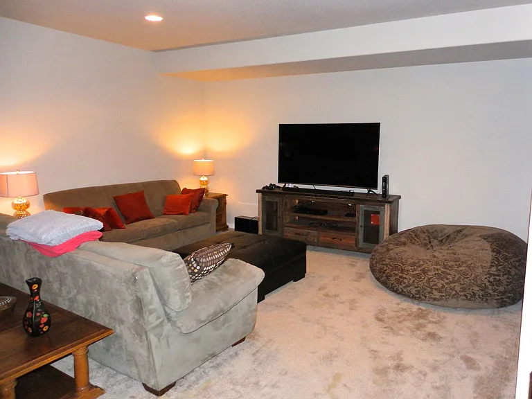 Recreation room on lower level.