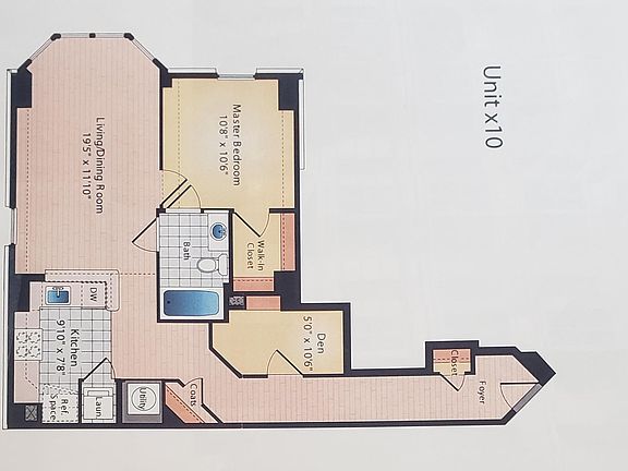 Floor plan and room sizes
