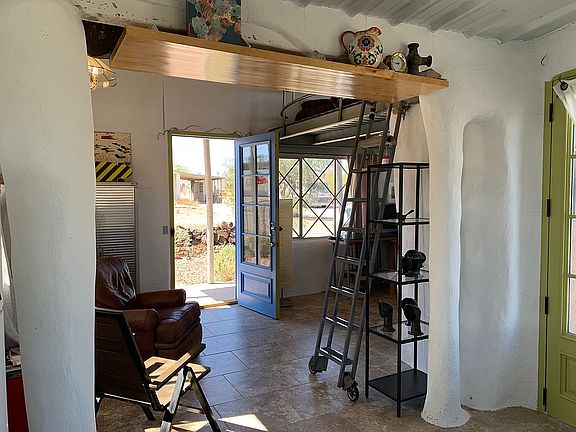 Living area, front door open