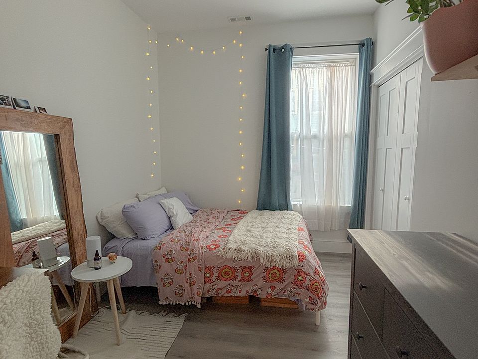 Bright bedrooms with closets