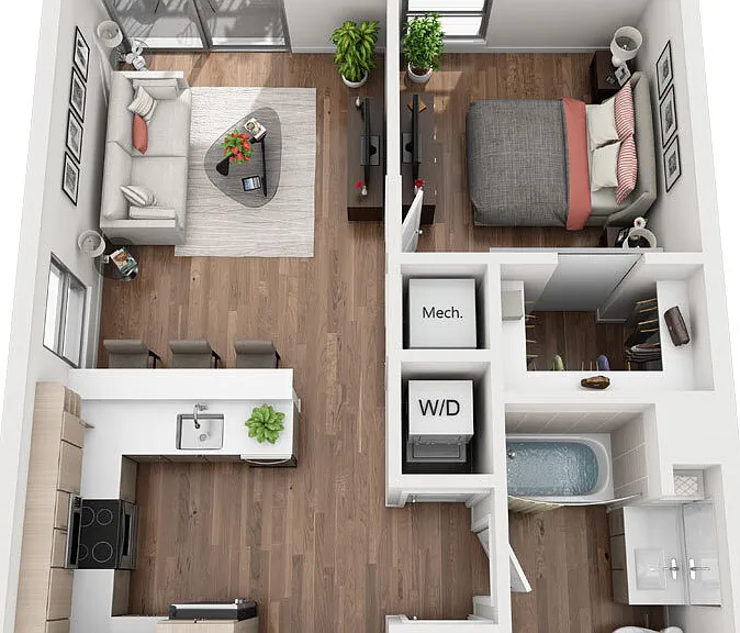 A6b floor plan La Plaza Village