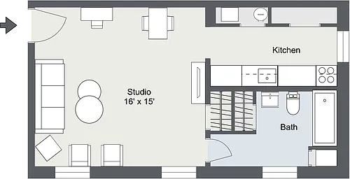 Floor plan Studio Apartment