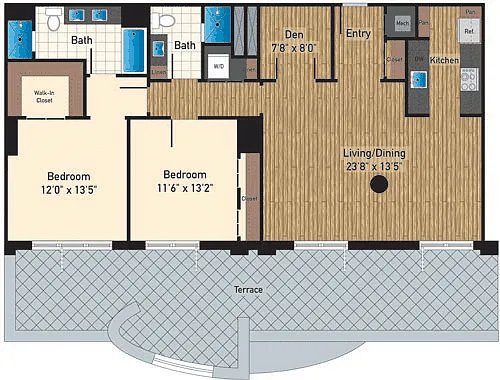 Floor plan Unit PH101 -B