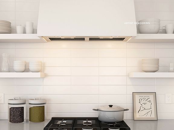 Stunning kitchen with floating shelves