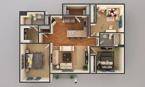 Floor plan 3 Bedroom - Building 3