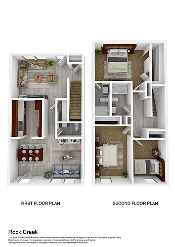 Floor plan 3 Bedroom/2.5 Bathroom Townhouse